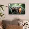 Schotse Hooglanders - Bos - Dieren canvas 2cm klein -sfeer1