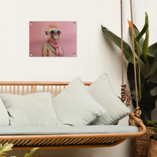 Sjaal - Aap - Zonnebril - Jasje tuinposter los doek klein -sfeer7