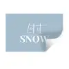 Sneeuw - Winter - Blauw - Let it snow Muursticker klein -3d