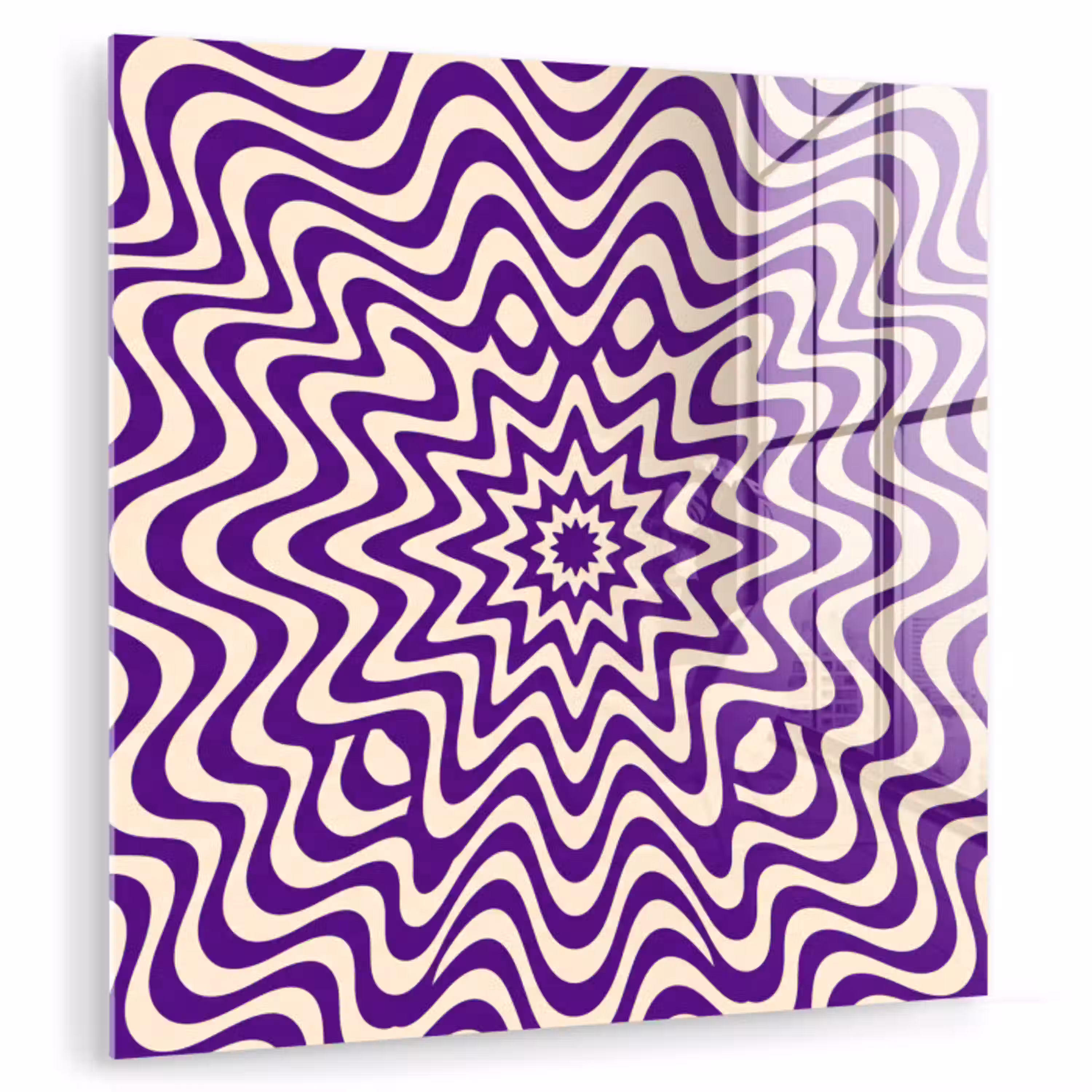 Abstract - Golven - Optisch - Modern - Paars plexiglas 5mm klein -zzzproduct_nieuw