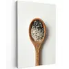 Lepel - Sesam - Wit Tuinposter op houten frame 2 cm dik middel -3d