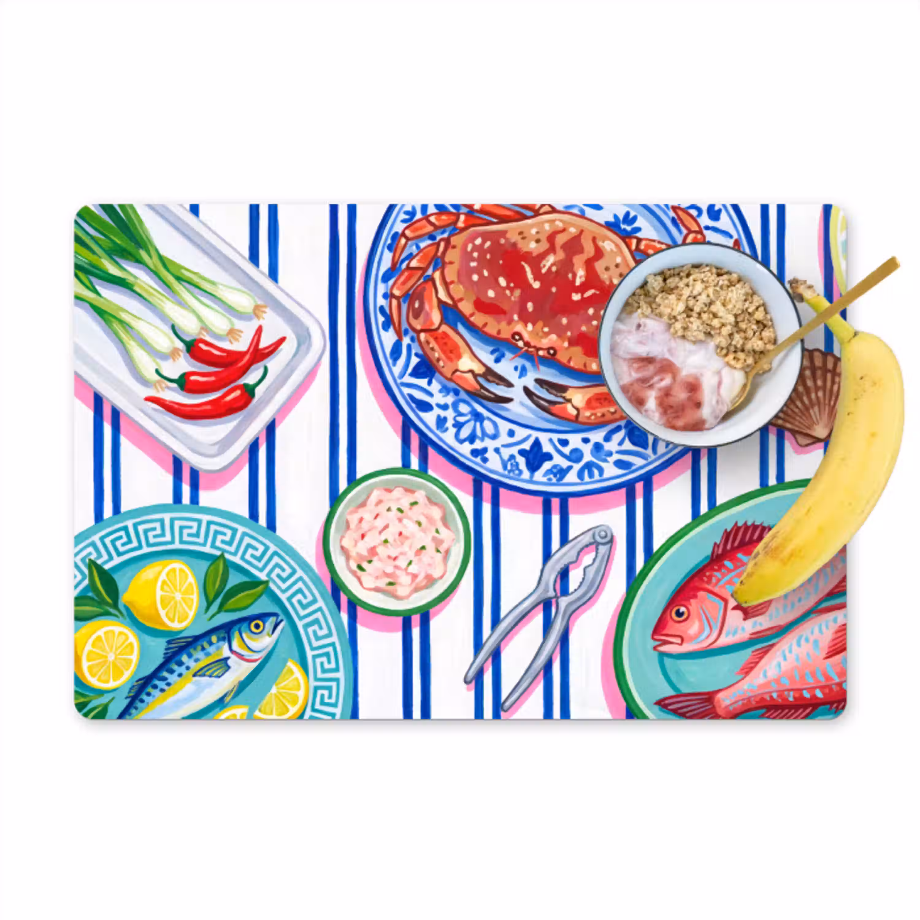 Zeevruchten - Eten - Kleurrijk Placemat vinyl groot -zzzproduct_Kitchenyeah-website