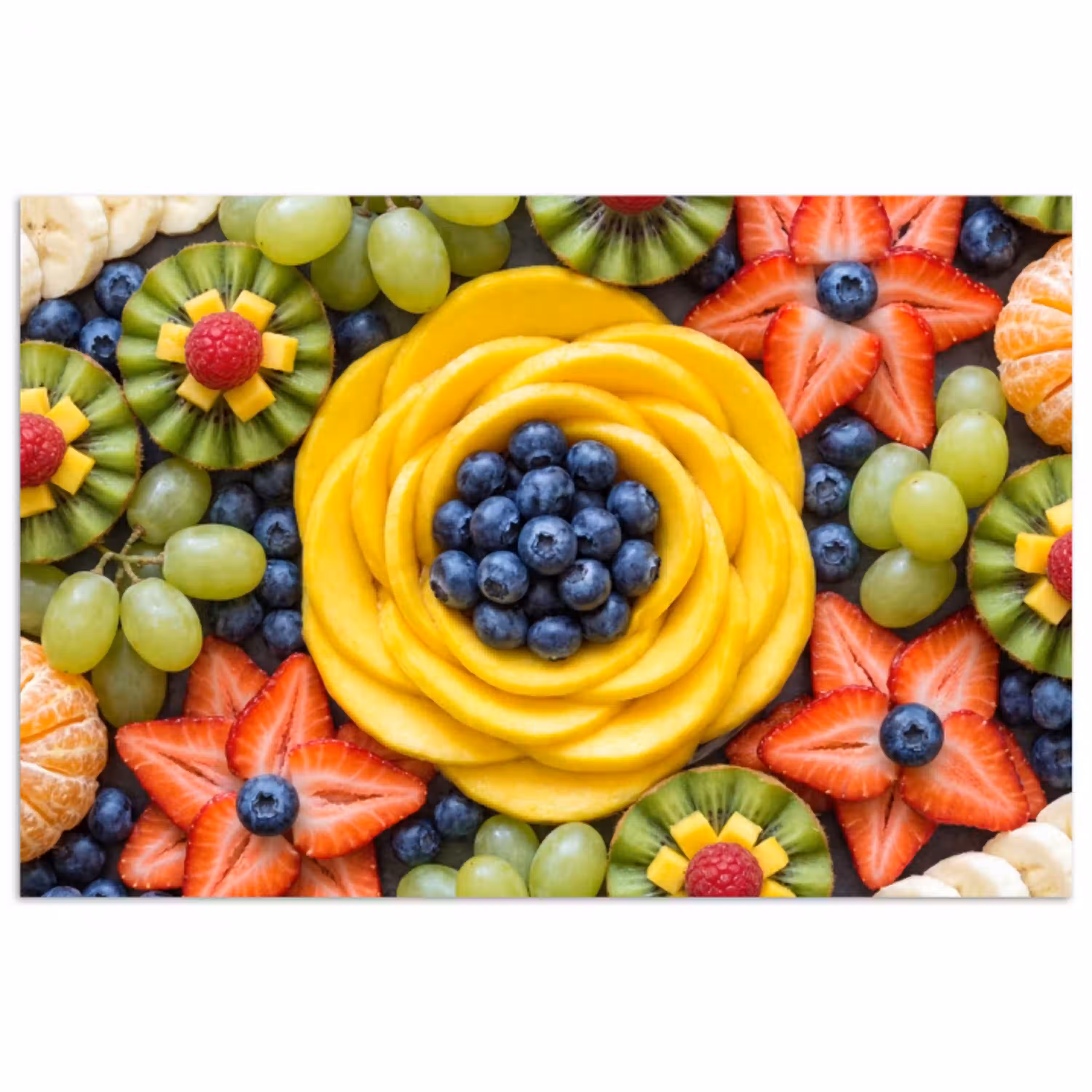 Fruit - Arrangement - Gezond - Kleurrijk - Eten poster papier klein -3d