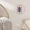 Donkerblauw - Kever - Bloemtakken - Sierlijk Akoestische PET Vilt - Rond klein -sfeer4