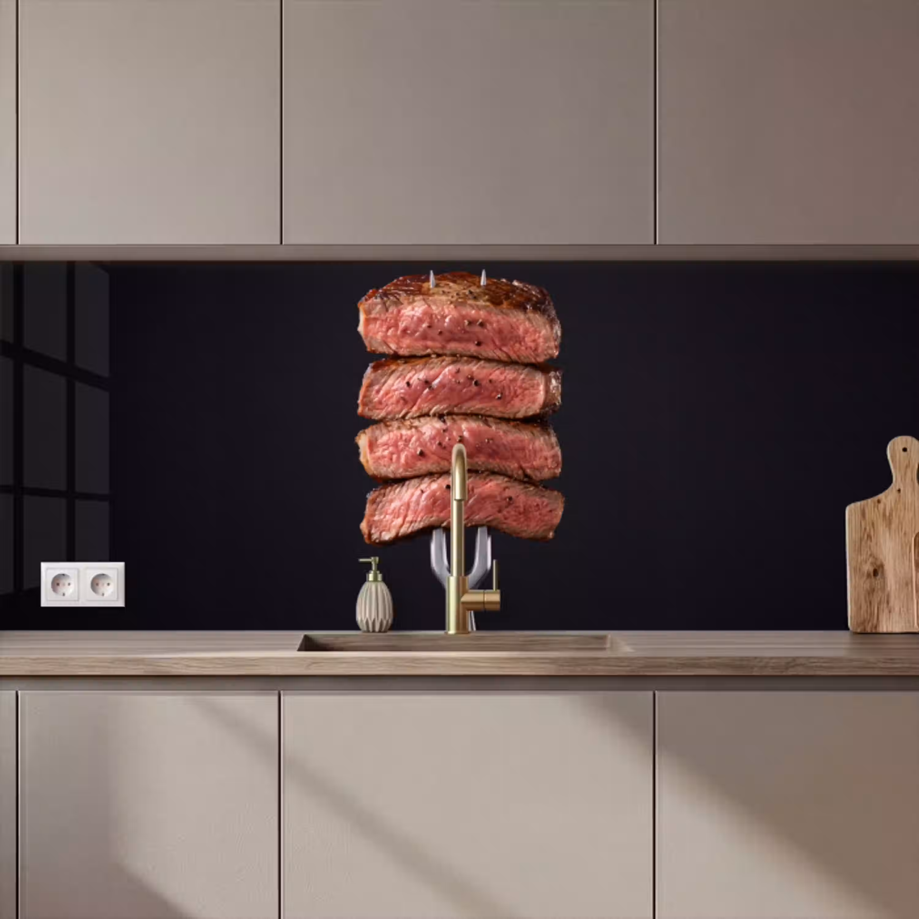 Eten - Rosé - Vork keuken achterwand 2 middel zz_3dshopping