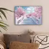Brug - Kersenbomen - Wit canvas 2cm klein -sfeer1