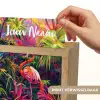 Flamingo - Tropisch - Dier - Bladeren Light Box met kabel (Kinderlampje) klein -USP_websiteprintNL