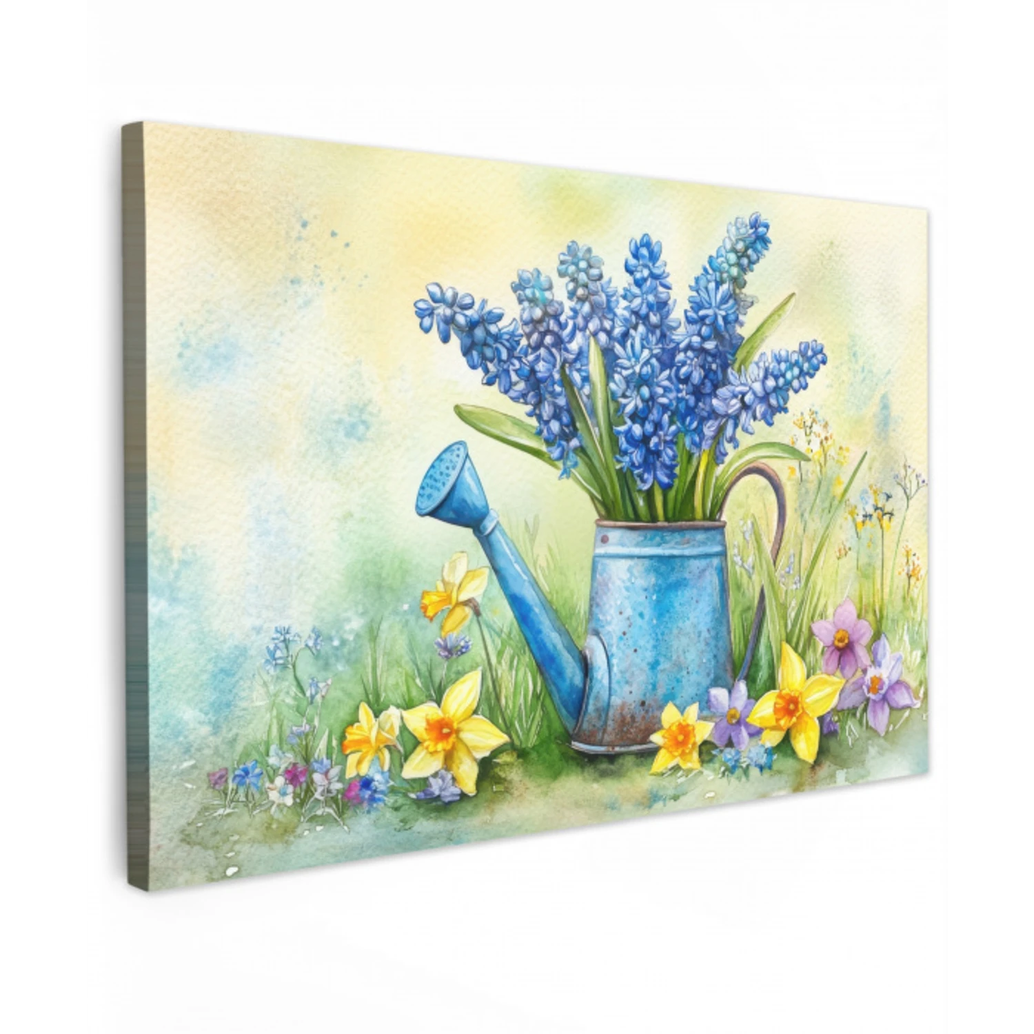 Gieter - Lavendel - Bloesems Tuinposter op houten frame 2 cm dik klein -3d