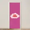 Girl power - Wolk - Roze deurposter klein -3d_beige