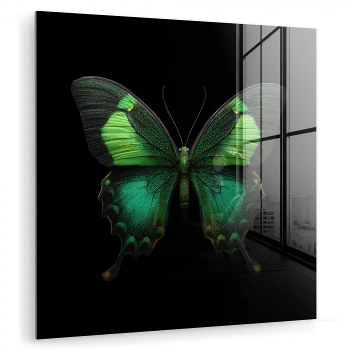 Vlinder - Groen - Opvallend plexiglas 5mm klein -zzzproduct_nieuw