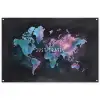 Travel - Sterrennevels - Wereldkaart - Krijtbord tuinposter los doek groot -3d