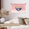 Noodles - Kom - Blauw - Illustratie Wandkleed katoen klein -sfeer1