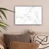 Marmer - Wit - Grijs - Luxe - Marmerlook - Structuur canvas 2cm klein -sfeer1