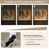 Tijger - Geschilderd - Oranje - Penseelstreken Light Box met batterij (Wandlamp) middel -USP_dimbaarNL