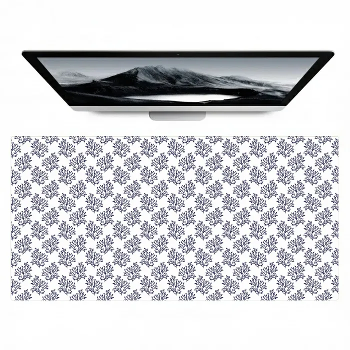 Oceaan - Koraal - Blauw - Wit Muismat XXL klein 681 -zzz3d