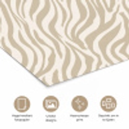 Zebra - Patroon - Beige poster papier klein 62 -closeup_NL