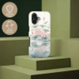 Aquarel - Lotusbloemen - Kleurrijk Toughcase MagSafe Apple iPhone 17 klein -USP_PrintM_FR