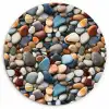 Kleuren - Strepen - Kiezels Wandcirkel kunststof plaat 5mm dik klein 188 -3d