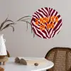 New era - Bordeaux - Zebraprint Wandcirkel behangsticker klein -sfeer3