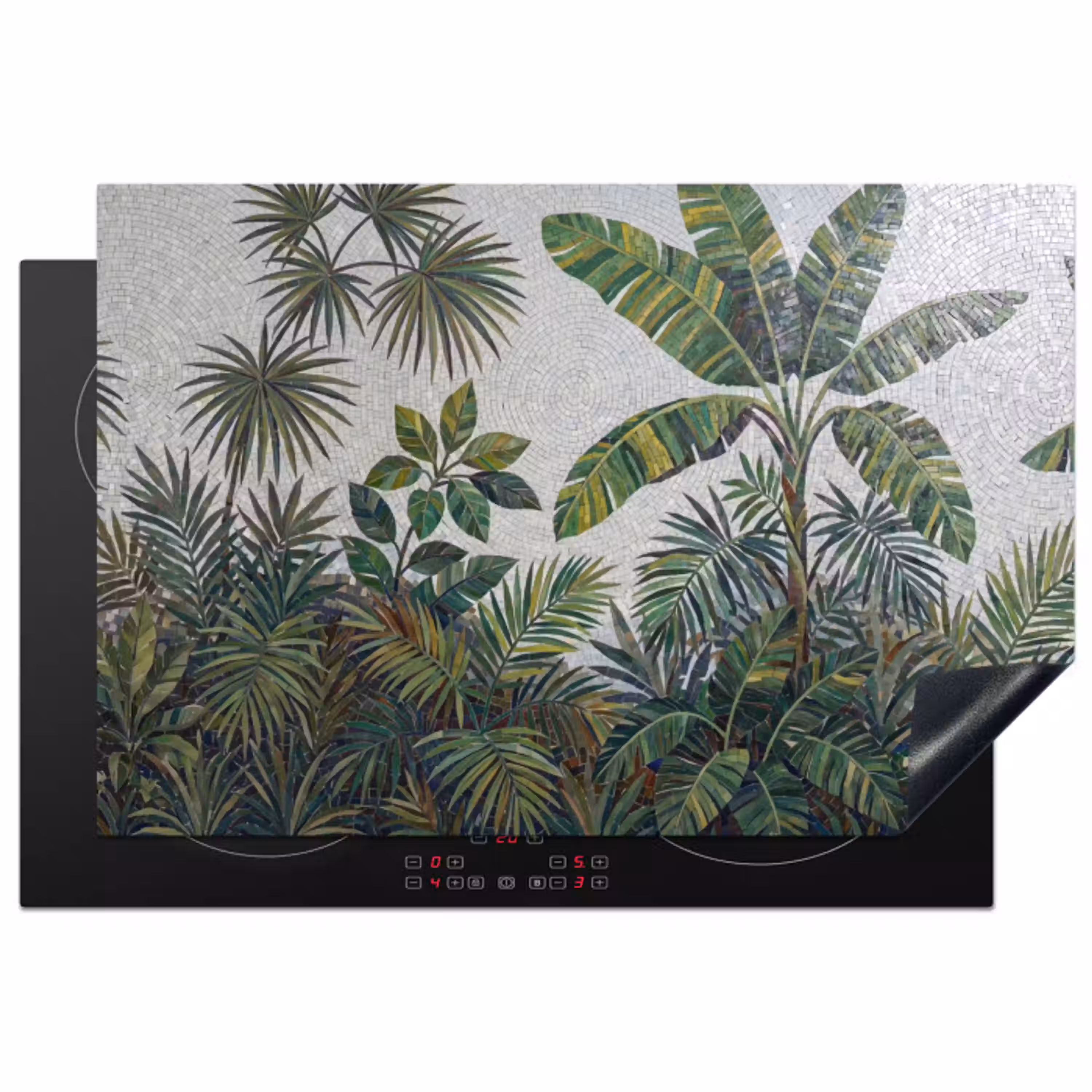 Planten - Tropisch - Mozaïek - Groen - Natuur Inductie beschermer vinyl 3mm klein -3d