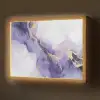 Paars - Modern - Marmer - Abstract Light Box met batterij (Wandlamp) middel -z3d_website