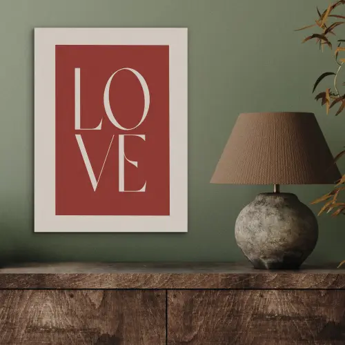 Love - Rood - Minimalistisch PET vilt klein -sfeer2