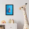 Ananas - Blauw - Tropisch - Vrolijk fotolijst zwart zonder passe partout klein -usfeer4_kinderkamer