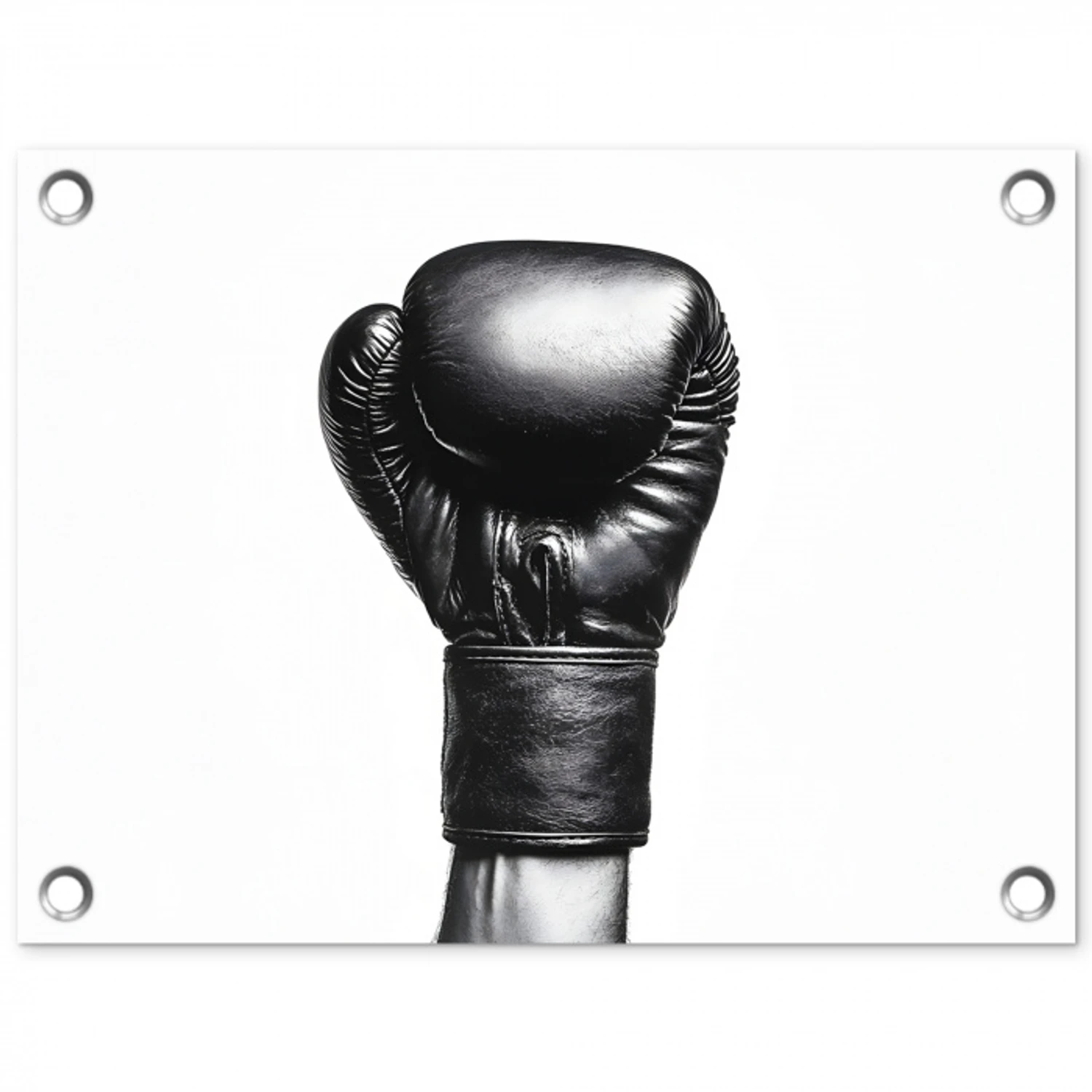 Bokshandschoen - Zwart - Hand tuinposter los doek klein -3d