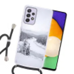Rivier - Bevroren - Landschap - Winter Hoesje Samsung Galaxy A52 5G met koord klein -sfeer1