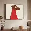 Silhouet - Hond - Trui - Rood Textielframe - compleet frame klein -sfeer3