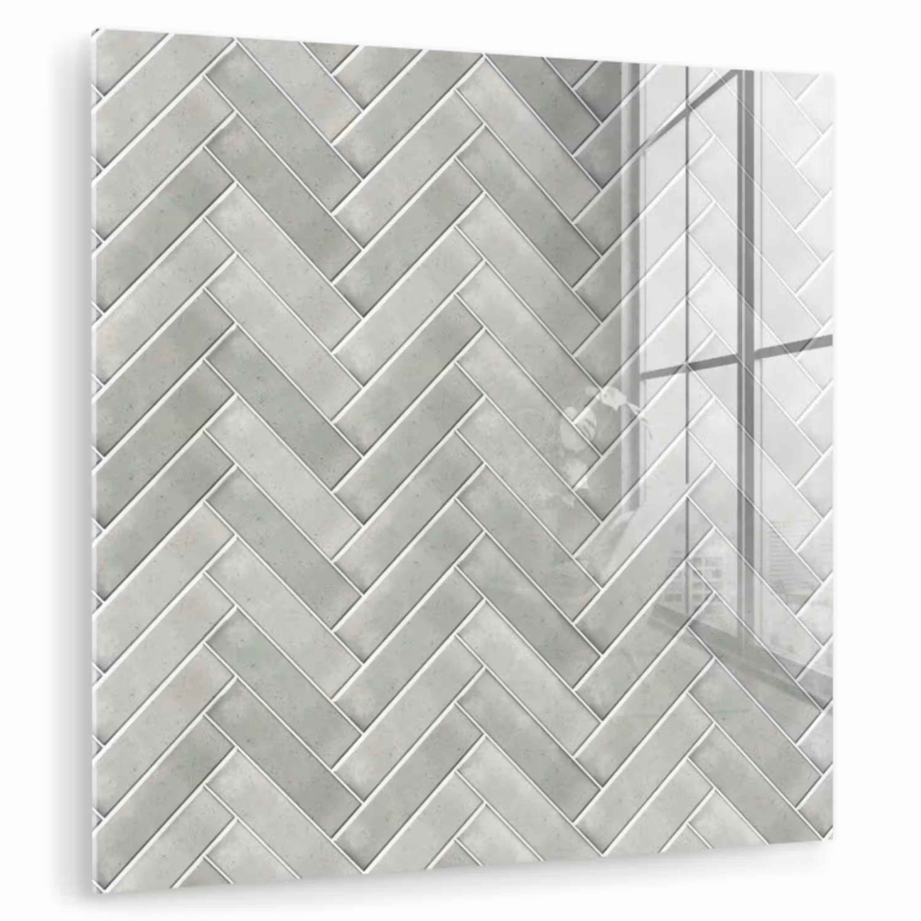 Visgraat - Wandtegel - Grijs plexiglas 5mm klein 11 -zzzproduct_nieuw