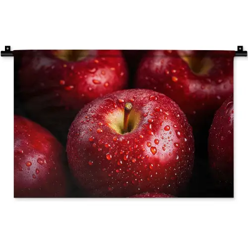Rood - Appels - Fruit Wandkleed katoen klein -zz3d