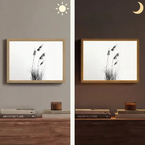 Minimalistisch - Stelen - Wit Light Box met batterij (Wandlamp) middel -sfeer3