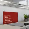 Rood - Quote - Liefde keuken achterwand spatscherm klein -3d_schuin