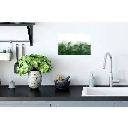 Marmer - Groen - Luxe - Goud - Marmerlook Muursticker klein -keuken