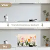 Pasteltinten - Bloemen - Illustratie keuken achterwand spatscherm klein -voor_na_NL