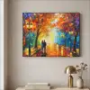 Koppel - Liefde - Bos - Kunst Textielframe zwart klein -sfeer2