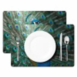 Pauw - Veren - Blauw Placemat vinyl groot -zzsfeer2_Kitchenyeah-website