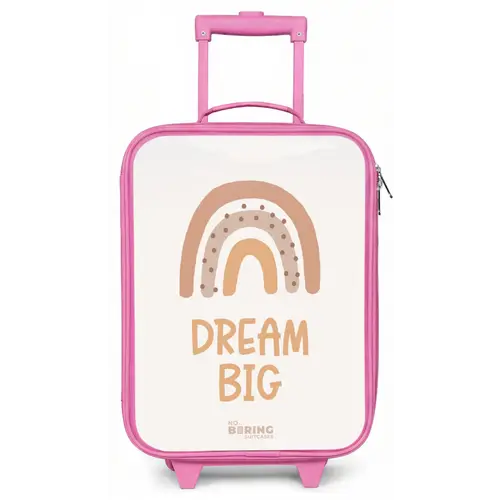 Regenboog met de quote 'Dream Big' Kinderkoffer - Roze klein -zz3dotto