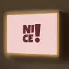 Nice - Uitroepteken - Roze Light Box met batterij (Wandlamp) middel -z3d_website