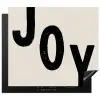 Kerst - Quote - Joy - Zwart - Feestdagen Inductie beschermer vinyl 3mm middel -3d