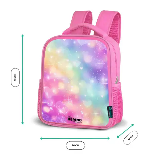 Licht - Regenboog - Hartjes Kinderrugzak - Roze middel -productfoto_formaten