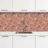 Botanisch - Bloemen - Roze keuken achterwand 2 middel 871 -3d