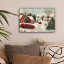 Kerstsfeer - Landelijk - Rood canvas 2cm klein -sfeer1