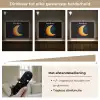 Maan - Geel - Sterren - Gezichtje Light Box met batterij (Wandlamp kind) middel -USP_dimbaarNL