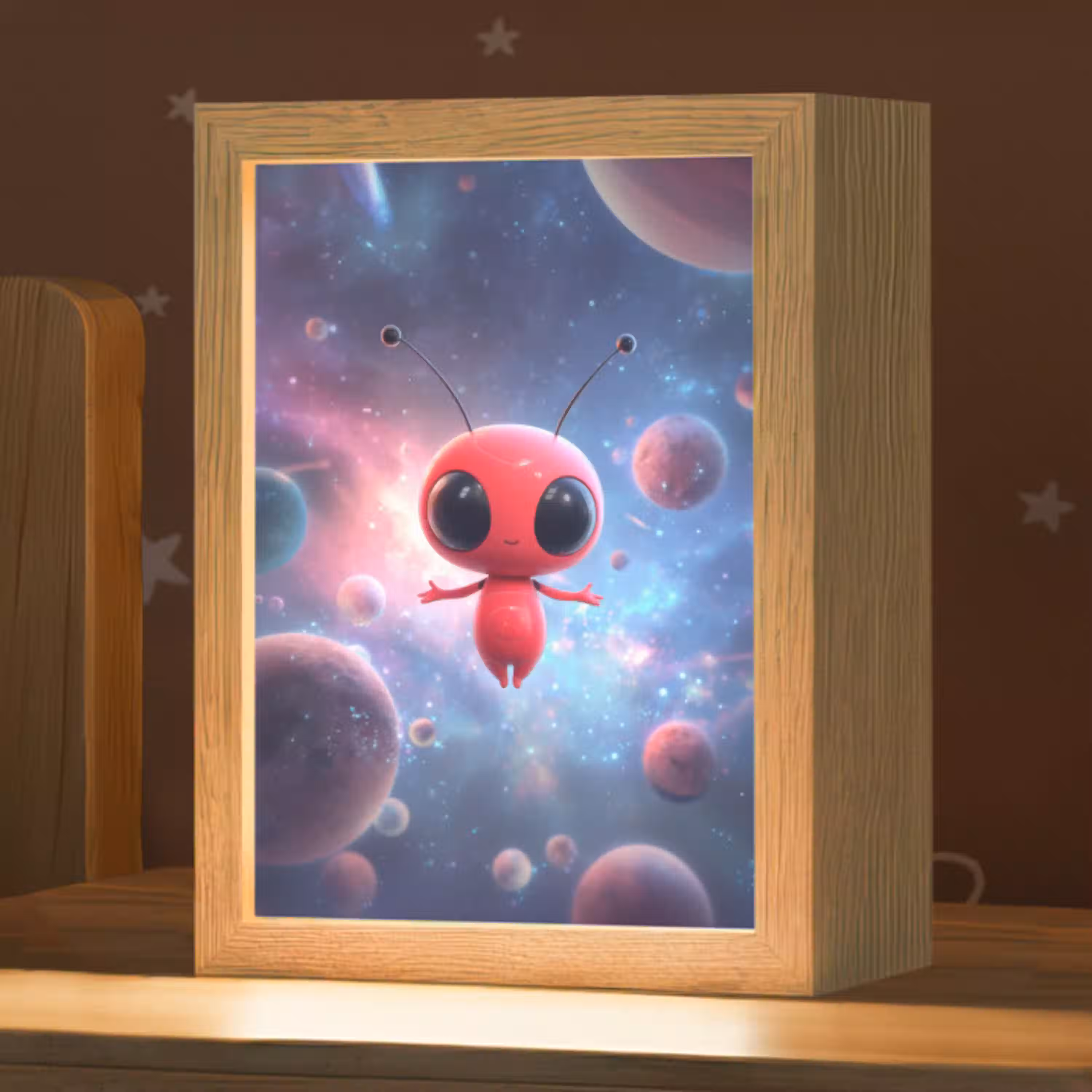 Buitenaards wezen - Rood - Planeten Light Box met kabel klein -zzz_3d_website