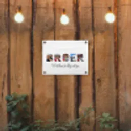 Broer - Lettercollage tuinposter los doek klein -sfeer1