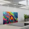 Koraal - Schildpad - Abstract - Water keuken achterwand spatscherm klein -3d_schuin