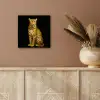 Panter - Realistisch - Bruin aluminium wit klein -sfeer4