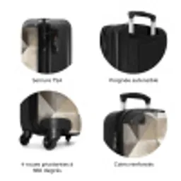 Geometrisch - Motief - Aardetinten NBS - Handbagage koffer - Volwassenen Unisex middel zzzzzzzbolletjes_FR